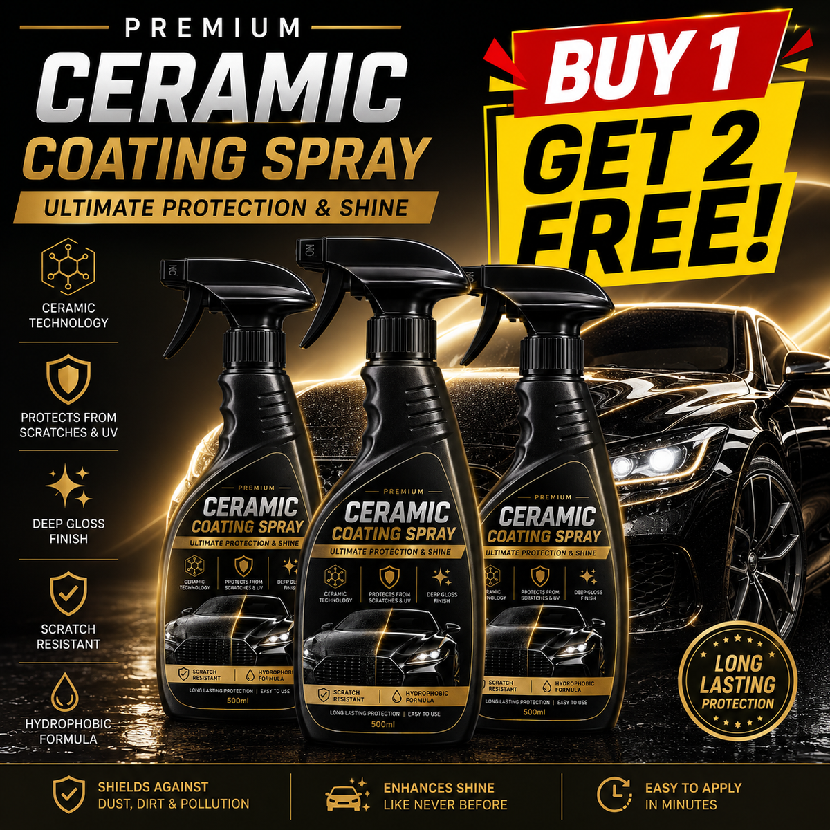 Car Coating Spray  🔥BUY 1 GET 2 FREE💫