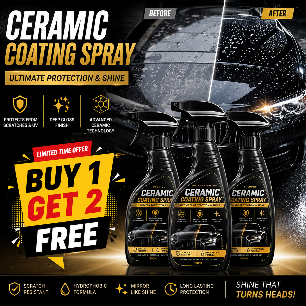 Car Coating Spray  🔥BUY 1 GET 2 FREE💫