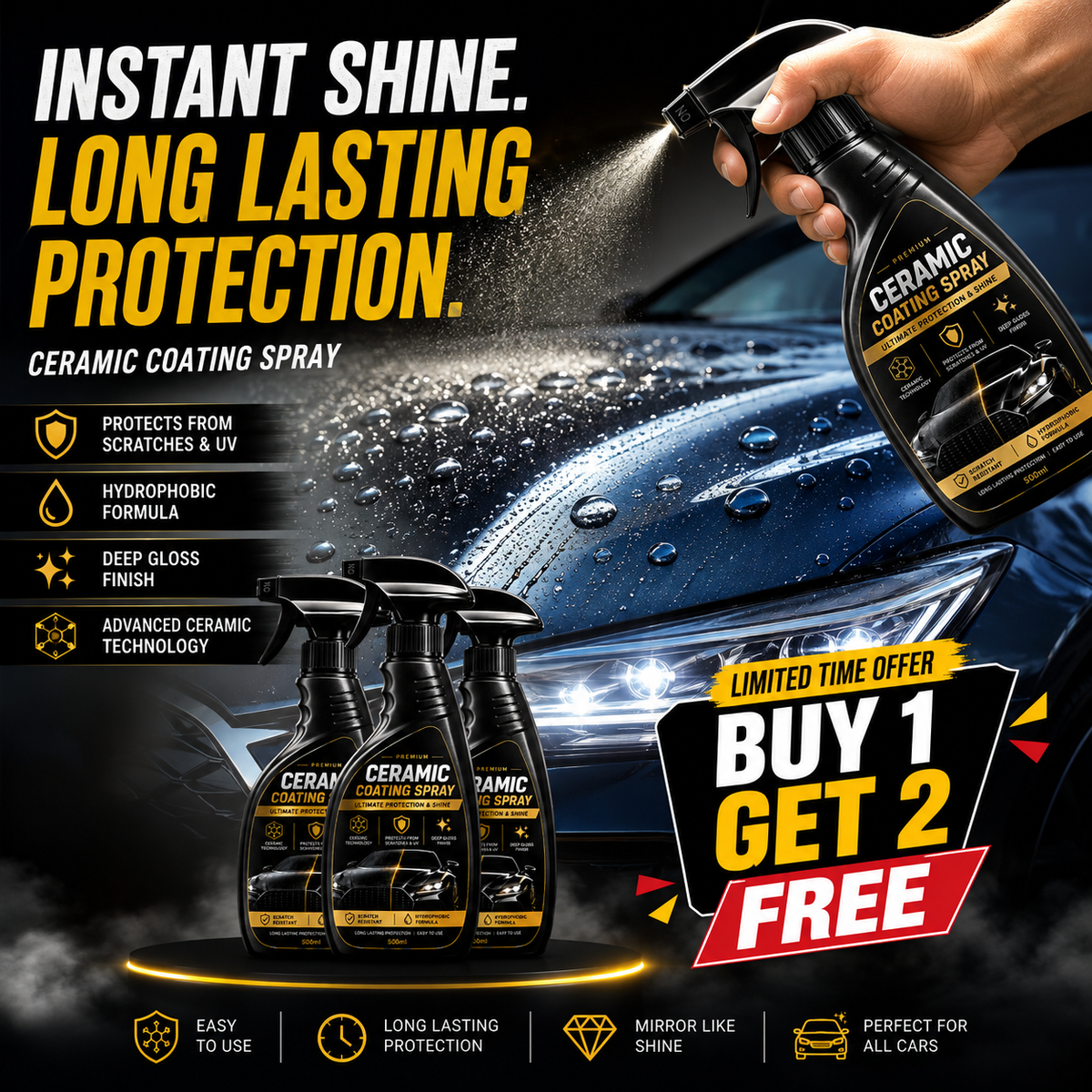 Car Coating Spray  🔥BUY 1 GET 2 FREE💫