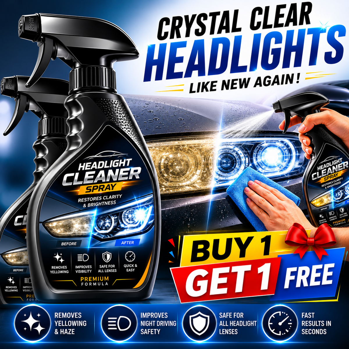 Crystal Headlight Cleaner ✨50% OFF SALEE🔥