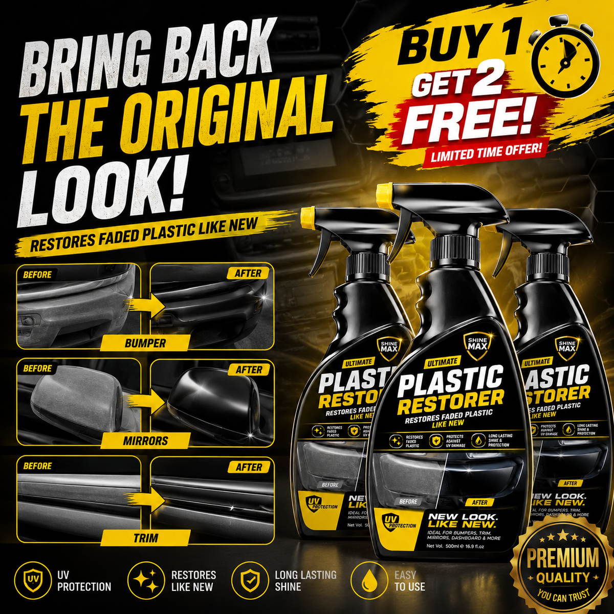 PLASTIC RESTORER SPRAY ✨BUY 1 GET 2 FREE✨