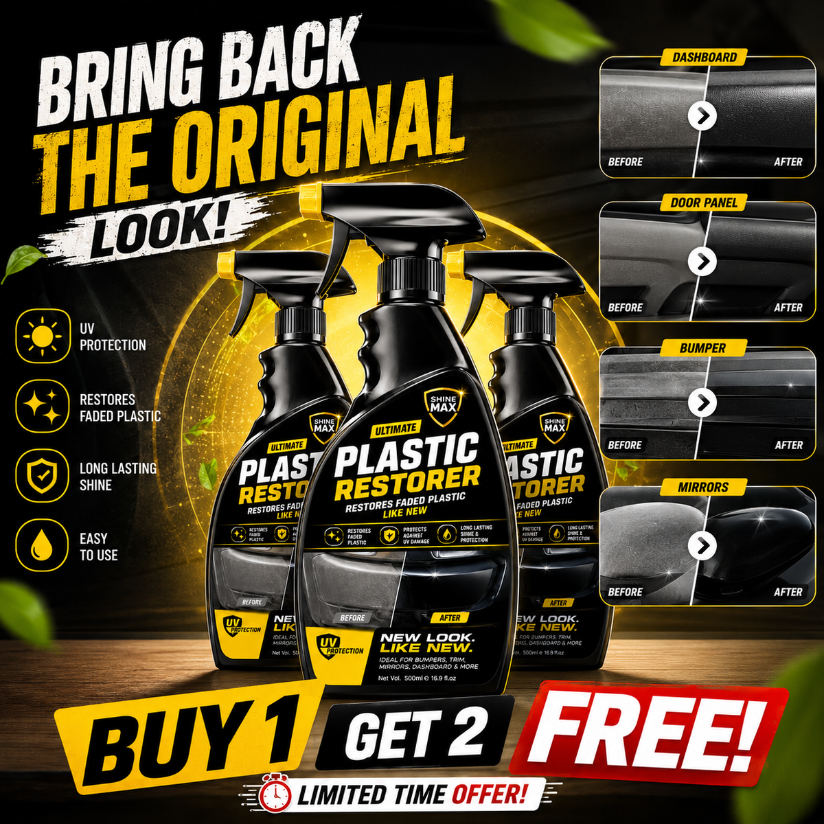 PLASTIC RESTORER SPRAY ✨BUY 1 GET 2 FREE✨