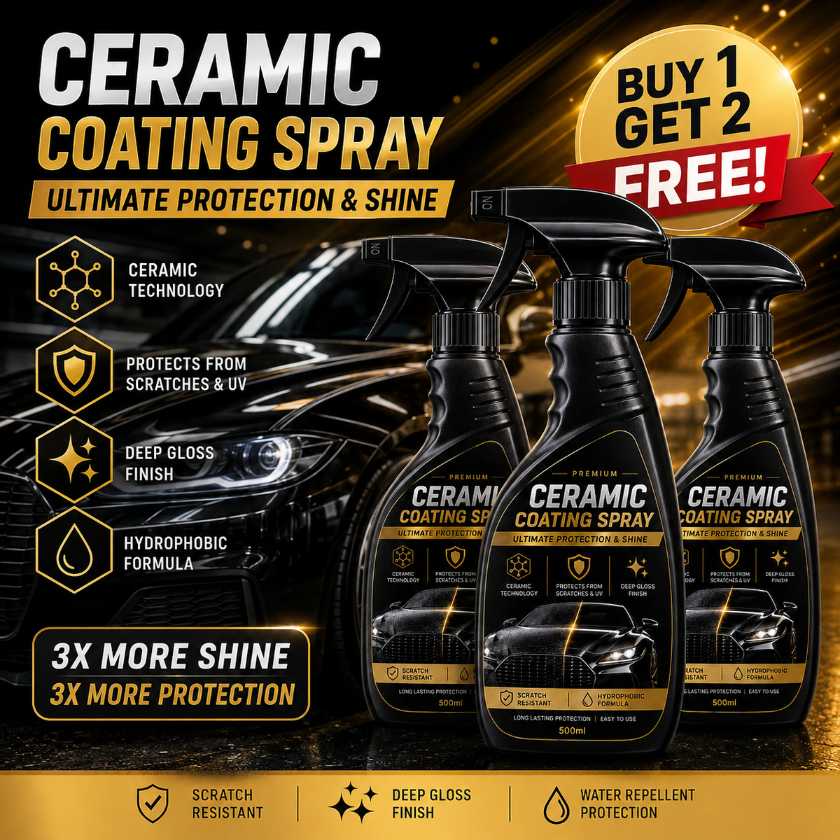 Car Coating Spray  🔥BUY 1 GET 2 FREE💫